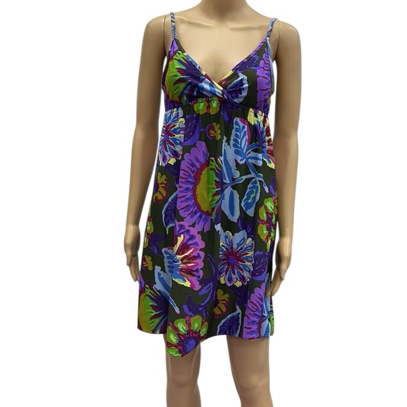 Lucky Brand Other - Lucky Brand Rose Label Bathing Suit Dress Floral Y2K Swim Cover Up Size XS Small